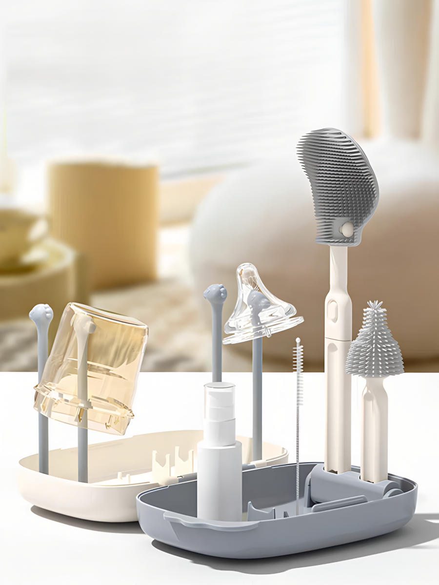 Ершик для бутылок силиконовый сушилка для сосок LETO Baby