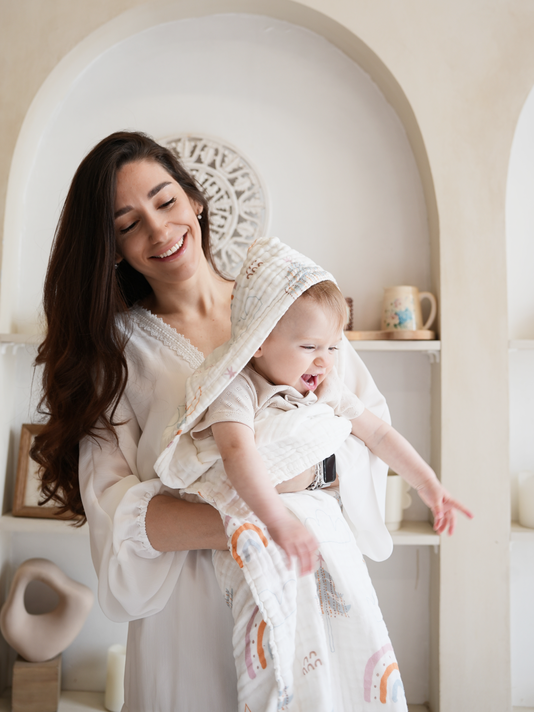 Детское полотенце с капюшоном 105x105 см leto baby